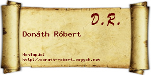 Donáth Róbert névjegykártya