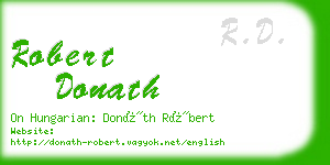 robert donath business card